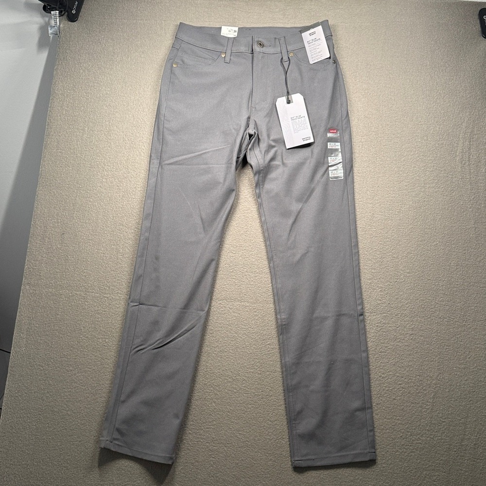 Levi's Tech Pants Men 30x32 Gray 511 Slim High Stretch UPF 50+ A92130013